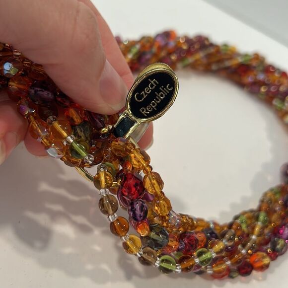 NWT Joan Rivers Czech Glass Bead Necklaces Gold
Tone Clasp Signed Vintage - Picture 8 of 12